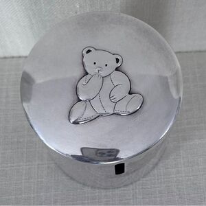 Christofle Charlie Bear Silver Plated Piggy Bank Collectible Rare Heirloom